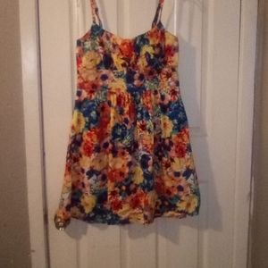 Floral cotton summer dress by B. Smart - Size 14